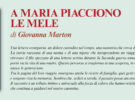 NUOVE USCITE:  A MARIA PIACCIONO LE MELE di Giovanna Marton